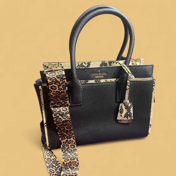 KATE SPADE NWOT - CAMERON STREET "CANDACE" SNAKESKIN EMBOSSED SATCHEL WITH SCARF - Picture 10 of 10